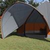vidaXL Tente Teepee 7-Personnes Gris et orange 600 x 600 x 347 cm