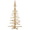 vidaXL Arbre de No&euml;l en bois Marron 210 cm Bois massif en pin