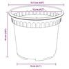 vidaXL Pot &agrave; fleurs rond 24 pcs Noir &Oslash; 12,5 x 10 cm Plastique
