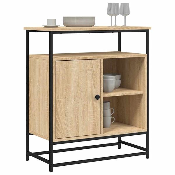 vidaXL Buffet Ch&ecirc;ne Sonoma 69x35x80 cm Bois d'ing&eacute;nierie