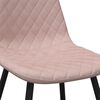 vidaXL Chaises à manger lot de 2 rose velours