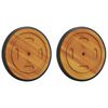 vidaXL Roues Espace avec roue 2 pcs Marron 20.5 x 20.5 x 2 cm