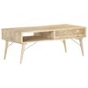 vidaXL Table basse 118x57x45 cm Bois de manguier massif