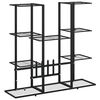 vidaXL Support &agrave; plantes 94,5x25x89 cm Noir Fer