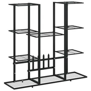 vidaXL Support &agrave; plantes 94,5x25x89 cm Noir Fer