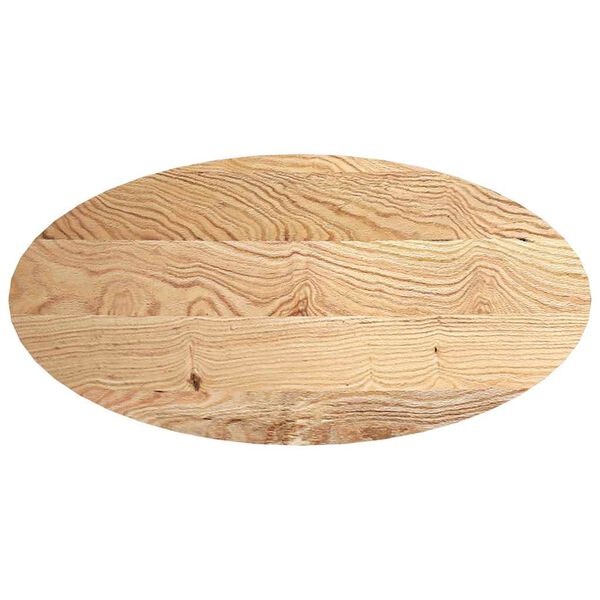 vidaXL Dessus de table 120x60x2 cm bois de chêne massif ovale