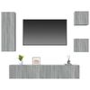 vidaXL Ensemble de meubles TV 5 pcs Sonoma gris Bois d'ing&eacute;nierie