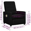 vidaXL Fauteuil électrique de massage Noir Tissu