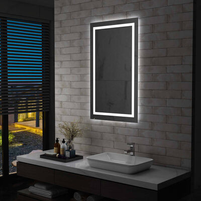 vidaXL Miroir à LED pour salle de bains et capteur tactile 60x100 cm