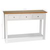 vidaXL Table console 118 x 35 x 77 cm Bois de chêne massif
