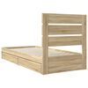 vidaXL Lit de Rangement Ch&ecirc;ne Sonoma 100 x 200 cm Bois d'ing&eacute;nierie