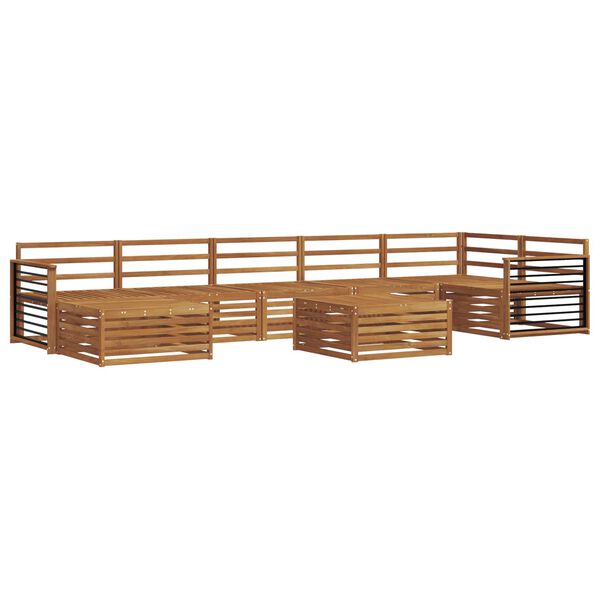 vidaXL Ensembles de canap&eacute;s 8 pcs Naturel Bois d'Acacia Massif