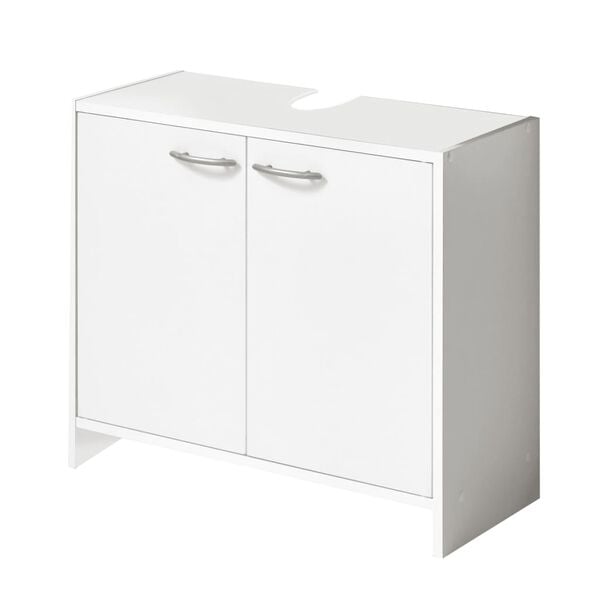 FMD Meuble de salle de bain sous &eacute;vier 63,7x28,1x55 cm Blanc