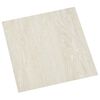vidaXL Planches de sol Cr&egrave;me blanc 5,11 m&sup2; 55 pi&egrave;ces PVC