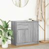 vidaXL Buffet avec tiroir sonoma gris 71x35x65 cm bois d'ing&eacute;nierie