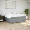 vidaXL Sommier &agrave; lattes de lit avec matelas Gris clair 200x200cm Tissu