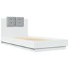 vidaXL Cadre de lit avec LED sans matelas blanc 90x190 cm