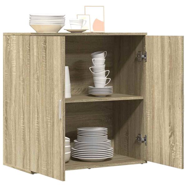vidaXL Buffet ch&ecirc;ne sonoma 79x38x80 cm bois d'ing&eacute;nierie