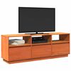 vidaXL Meuble TV cire marron 140x37x50 cm bois pin massif