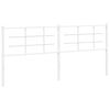 vidaXL T&ecirc;te de lit de remplacement m&eacute;tal blanc 200 cm