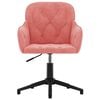 vidaXL Chaise pivotante de bureau Rose Velours
