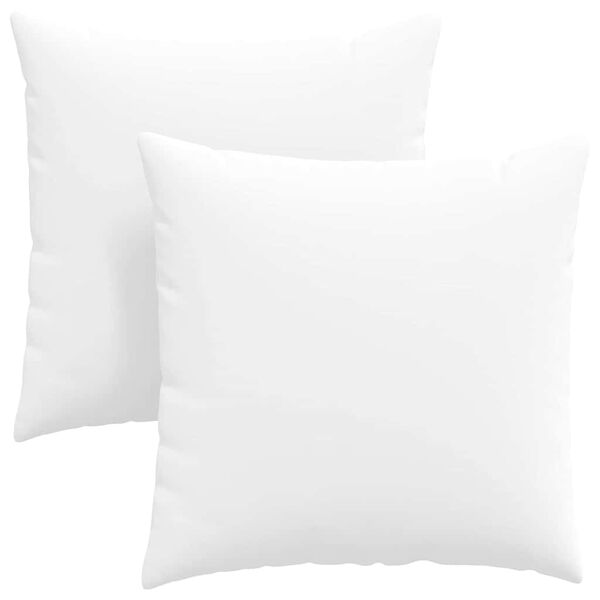 vidaXL Coussins de canapé 2 pcs Blanc 80 x 80 cm tissu