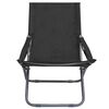 vidaXL Chaises pliables de plage lot de 2 Tissu Noir