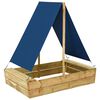 vidaXL Bac &agrave; sable avec toit 80x60x97,5 cm Bois de pin impr&eacute;gn&eacute;