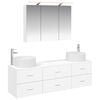 vidaXL Ensemble de mobilier de salle de bain 4 pcs Blanc
