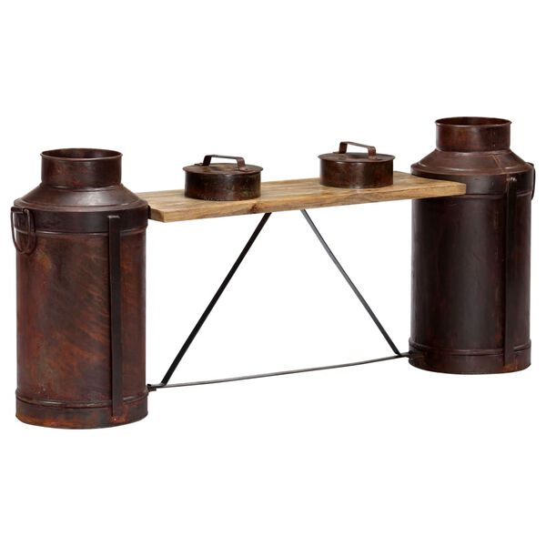 vidaXL Banc bouteille de lait 150x33x64 cm Bois de manguier solide