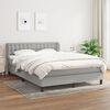 vidaXL Sommier &agrave; lattes de lit avec matelas Gris clair 140x200cm Tissu
