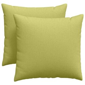 vidaXL Coussins de canap&eacute; 2 pcs Vert clair 45 x 45 cm tissu