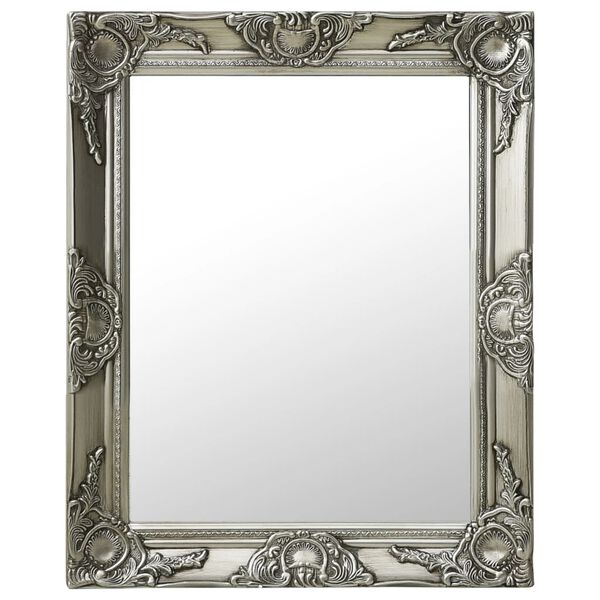 vidaXL Miroir mural style baroque 50x60 cm Argent&eacute;