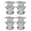 vidaXL Pieds ronds de canap&eacute; 8 pcs Chrome 60 mm