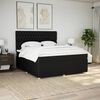 vidaXL Sommier &agrave; lattes de lit avec matelas Noir 180x200 cm Tissu