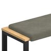 vidaXL Coussin de banc velours c&ocirc;tel&eacute; Gris clair Profondeur 35 cm