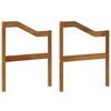 vidaXL Accoudoir 2 pcs Naturel 59 x 4 x 73 cm Bois d'Acacia Massif