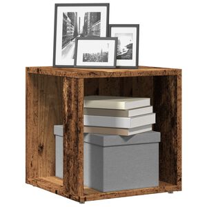 vidaXL Table d'appoint vieux bois 33x33x34 cm bois d'ing&eacute;nierie