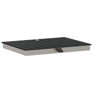 vidaXL Douche de jardin WPC et Acier inoxydable 201 Anthracite