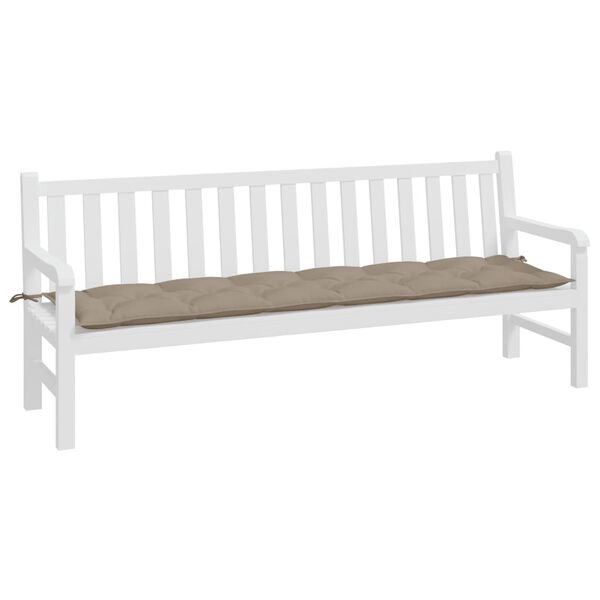 vidaXL Coussin de banc de jardin taupe 200x50x7 cm tissu oxford