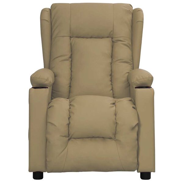 vidaXL Fauteuil de massage Cappuccino Similicuir