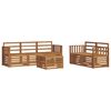 vidaXL Ensembles de canap&eacute;s 6 pcs Naturel Bois d'Acacia Massif