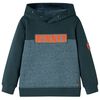 Sweatshirt &agrave; capuche pour enfants vert fonc&eacute; 104