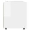 vidaXL Armoire de rangement Blanc brillant 80 x 48 x 57 cm
