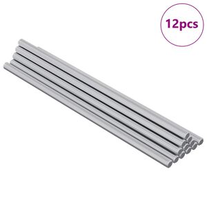 vidaXL Tige filet&eacute;e 12 pcs Argent&eacute; 6 x 170 mm Acier