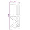 vidaXL Porte NARVIK 90x210 cm bois massif de pin