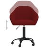 vidaXL Chaises &agrave; manger pivotantes lot de 4 rouge bordeaux velours