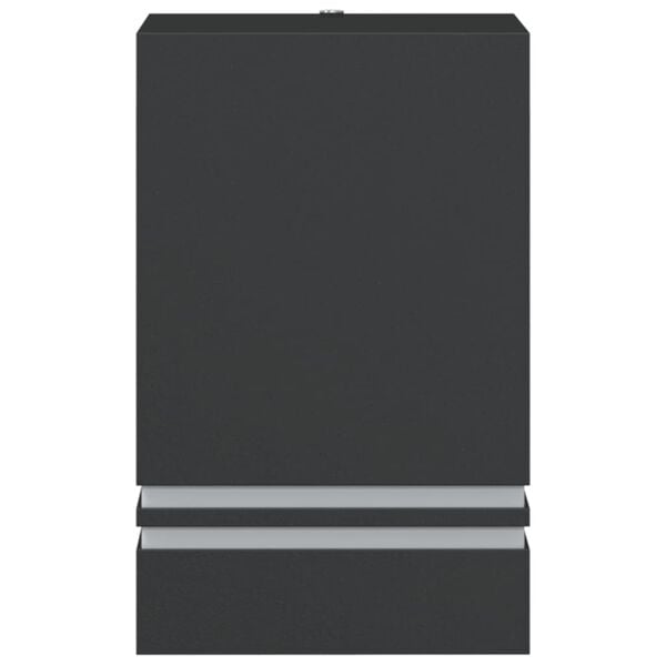 vidaXL Appliques murales d'ext&eacute;rieur 2 pcs noir acier inoxydable