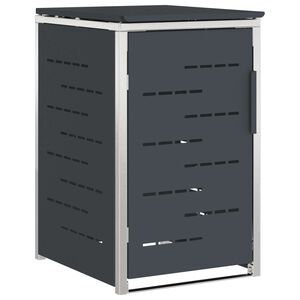 vidaXL Stockage de bac &agrave; d&eacute;chets Anthracite 77,5 x 69 x 112,5 cm
