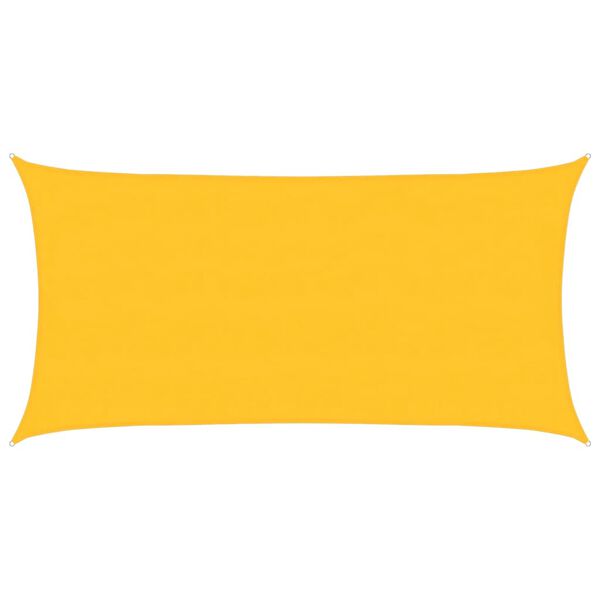 vidaXL Voile d'ombrage 160 g/m² rectangulaire jaune 4x7 m PEHD